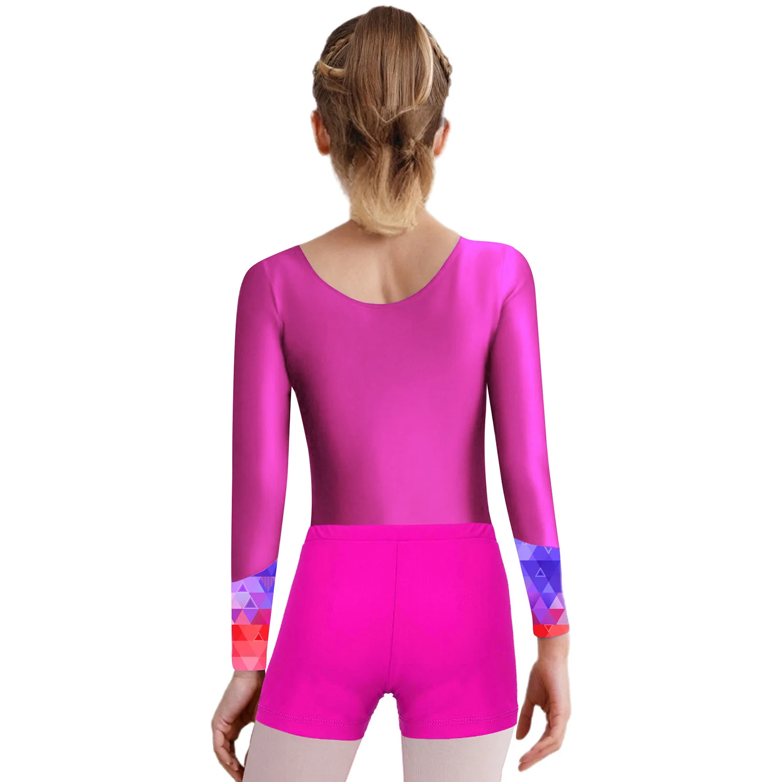 أطفال بنات الباليه الرقص الجمباز يوتار لامعة حجر الراين بذلة مع السراويل الشكل التزلج البهلوانية أداء Dancewear #2