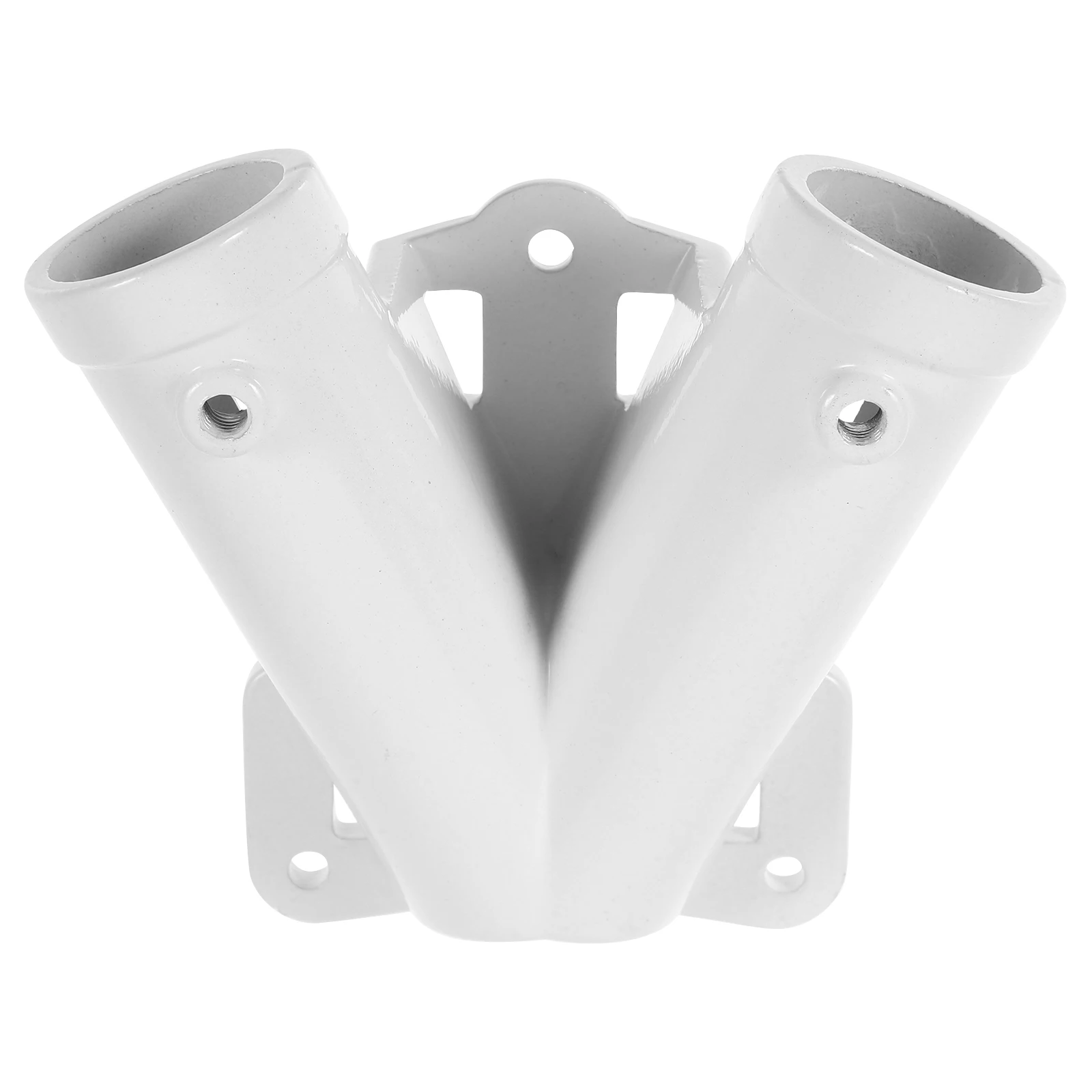 

1 set Flagpole Base Durable Metal V-shaped Bracket for Outdoor Wall Garden Adjustable Angle Mounting Stand Balcony