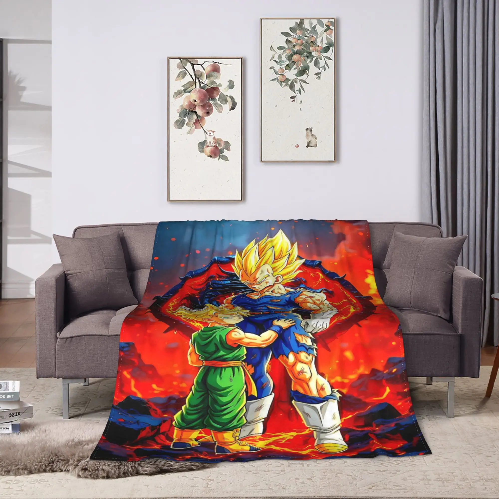 D-Dragons Ball Anime Blankets  Camping Flannel Throw Blanket For Home Decor Soft Design Quality Bedspread Birthday Present