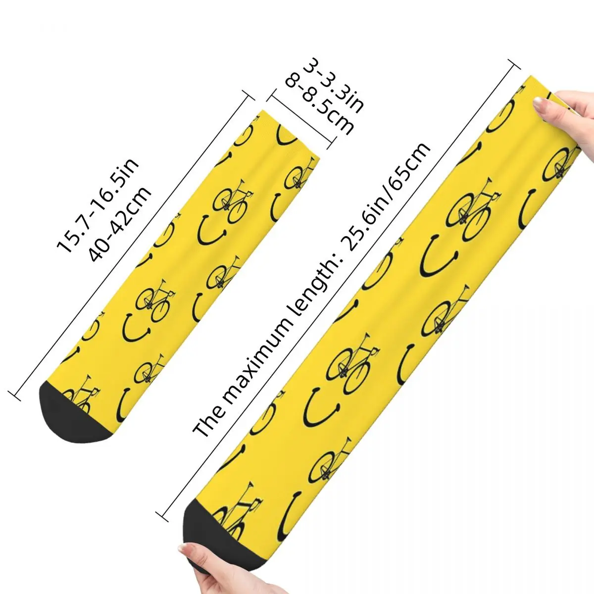 Smile Face-calcetines de ciclismo para hombre y mujer, medias de otoño, Harajuku