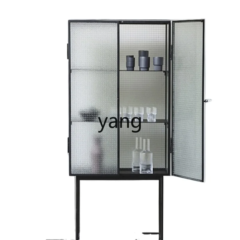 

Yjq Changhong Glass Sideboard Modern Minimalist High Cabinet Storage Living Room Storage Home Wine Cabinet