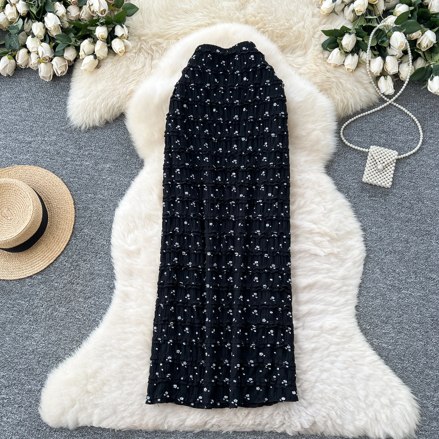 

Women Chic basics lace hotsweet High Waist pencil dress Fashion Vintage Wrap korean skirt fashion Clothing