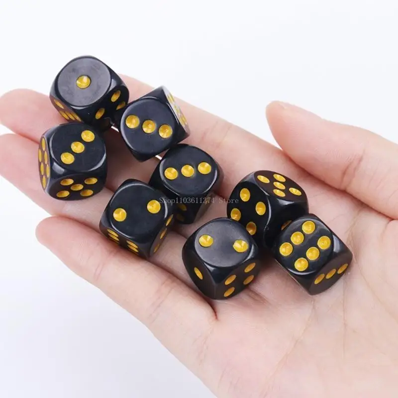 

Math Teaching Toy Dices Set Small Colorful Acrylic 6 Sided Dices Cubes with Dots