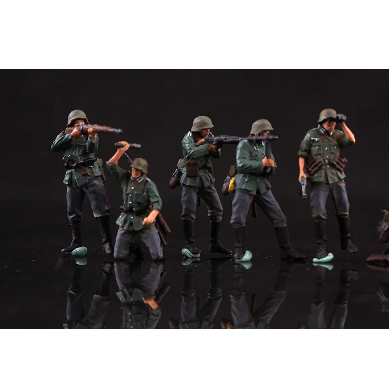 1:72 Scale Resin German Defense Forces 10-member Group Scene Accessory Model Adult Toys Classics Gifts Static Display