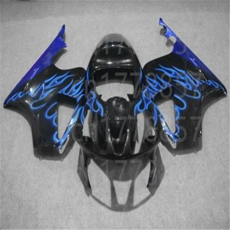 Costom For Honda VTR1000 RC51 00-07 VTR 1000 2000 - 2007 black blue flames ABS Injection Motorcycle cover Accessories Set