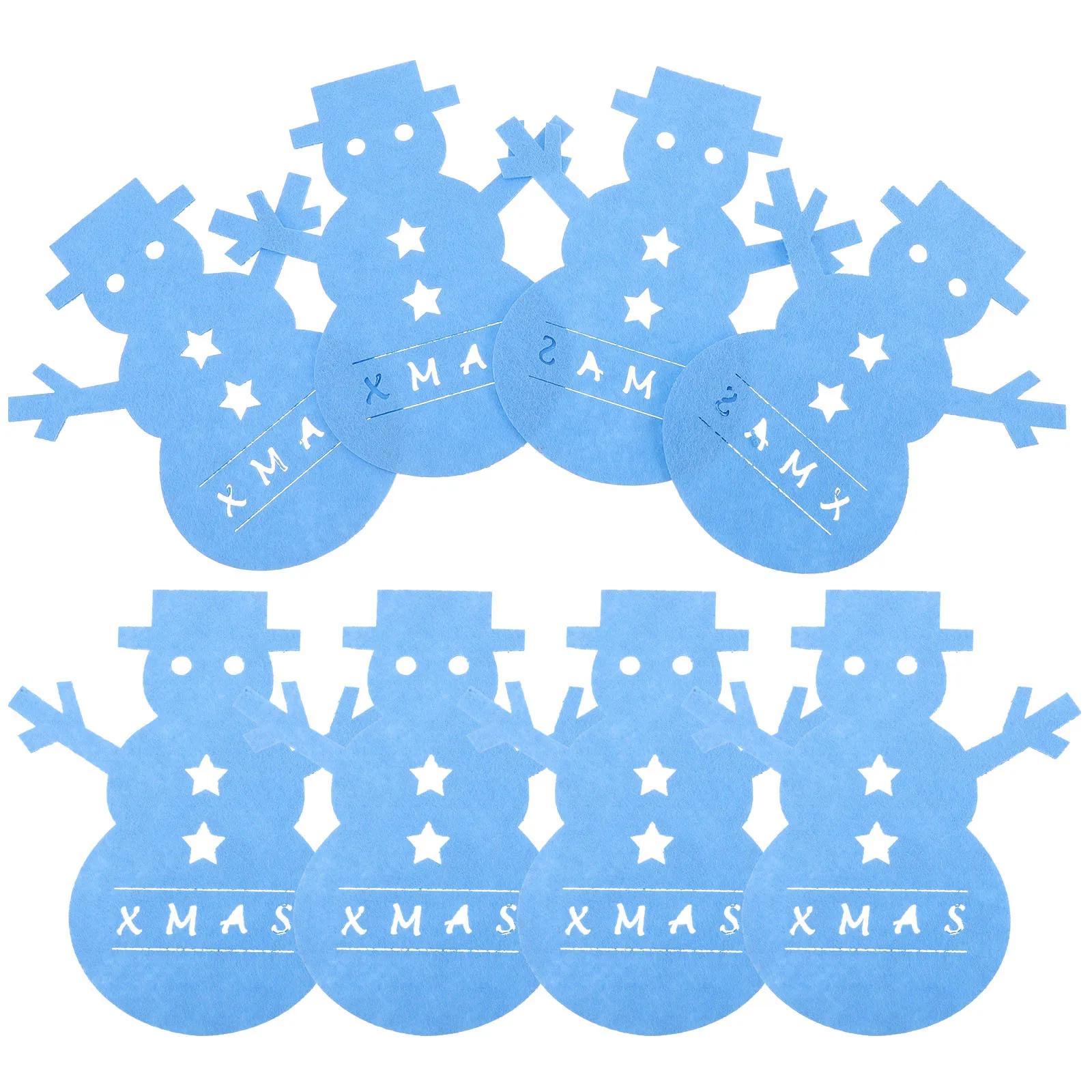 

8pcs Cutlery Bags Christmas Snowman Felt Silverware Holder Xmas Tableware Bag Storage Pouch For Party Tableware Organizer