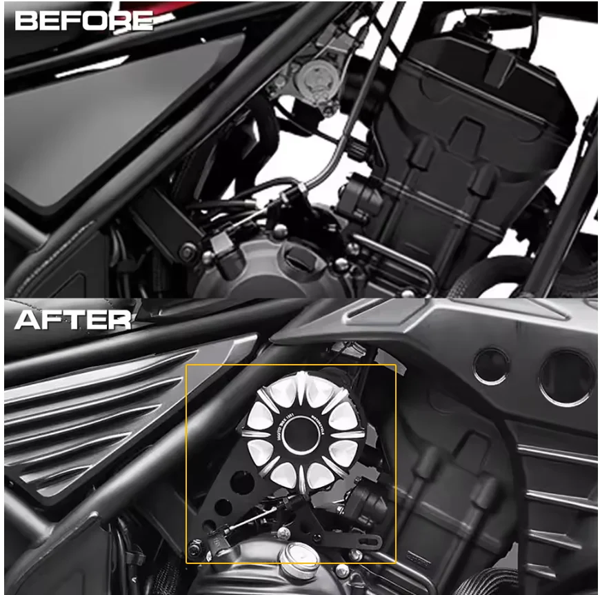 

Filtrer Decorative Kit For Honda Rebel CMX 250 300 2017-2023 CL250 CL300 Air Cleaner Cover Right Side Engine Decorative Cover