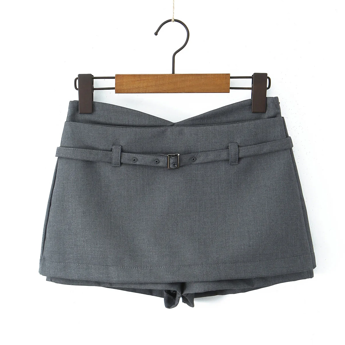 Women V Low Waist With Belt Mini Skirt American Vintage All-match