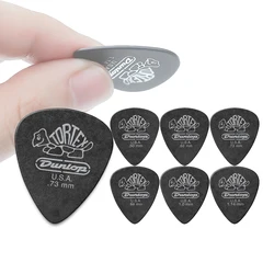 Plettri per chitarra Dunlop 488R Tortex Pitch Black Standard Pick 0.50/0.60/0.73/0.88/1.0/1.14mm, accessori per chitarra originali USA