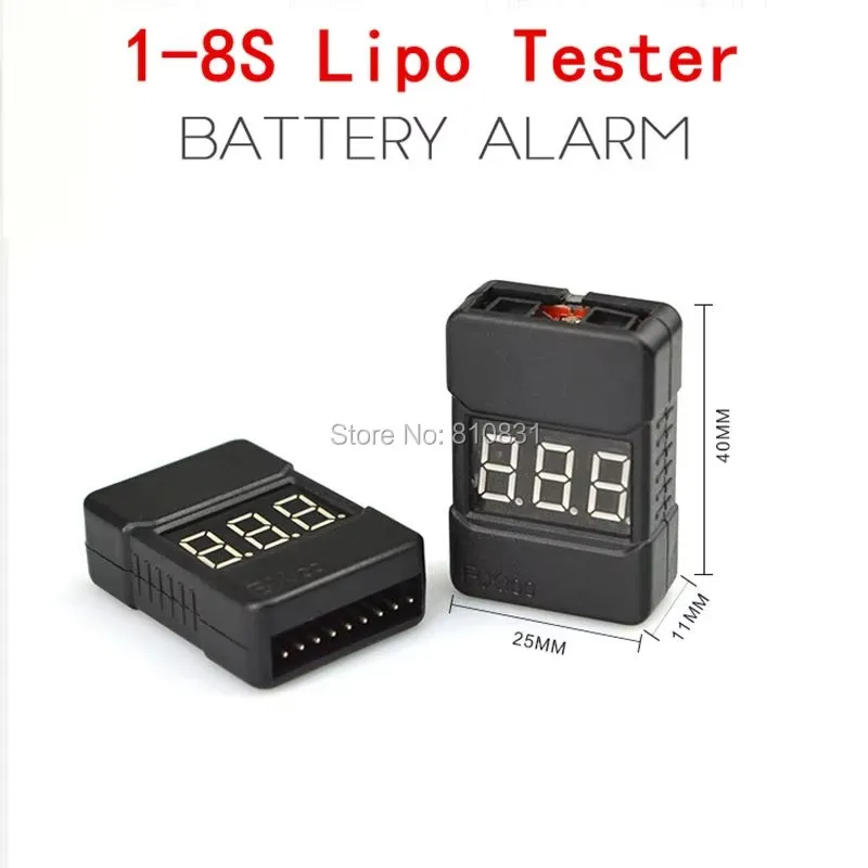 Dispositivo de alarma de bajo voltaje con batería de litio 1-8S para coche RC