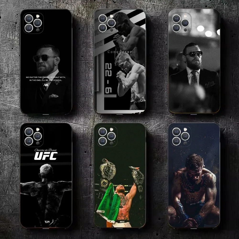 U-Ufc Conor McGregor Phone Case For iPhone 16,15,14,13,12,11,Plus,Pro Max,XS,X,XR,SE,Mini,8,7 Soft Silicone Black Cover