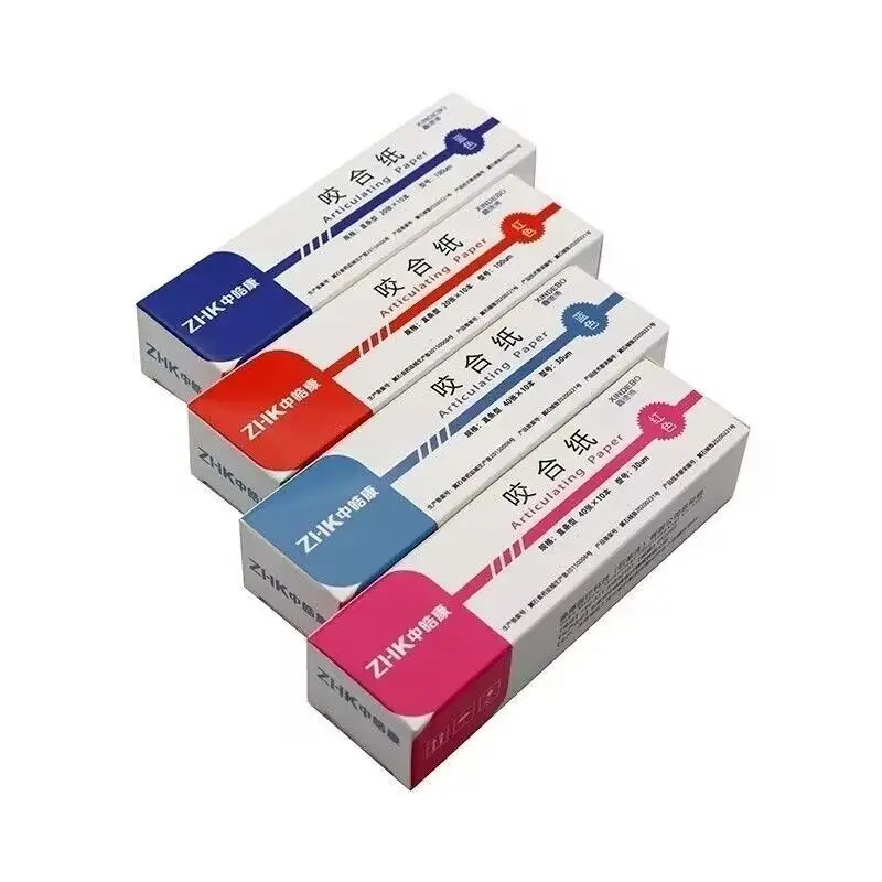 30/100µm Dental Lab Articulating Paper 200/400 Sheets Occlusion Paper Strip Blue Red Teeth Whitening Dentist Oral Occlusal Tool - Image 5