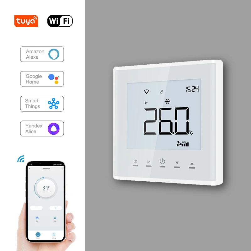 For Mitsubishi Electric Fujitsu(Ogeneral) Tuya WiFi VRF Air Conditioner Smart Thermostat Google Home Alexa DuerOS view 2