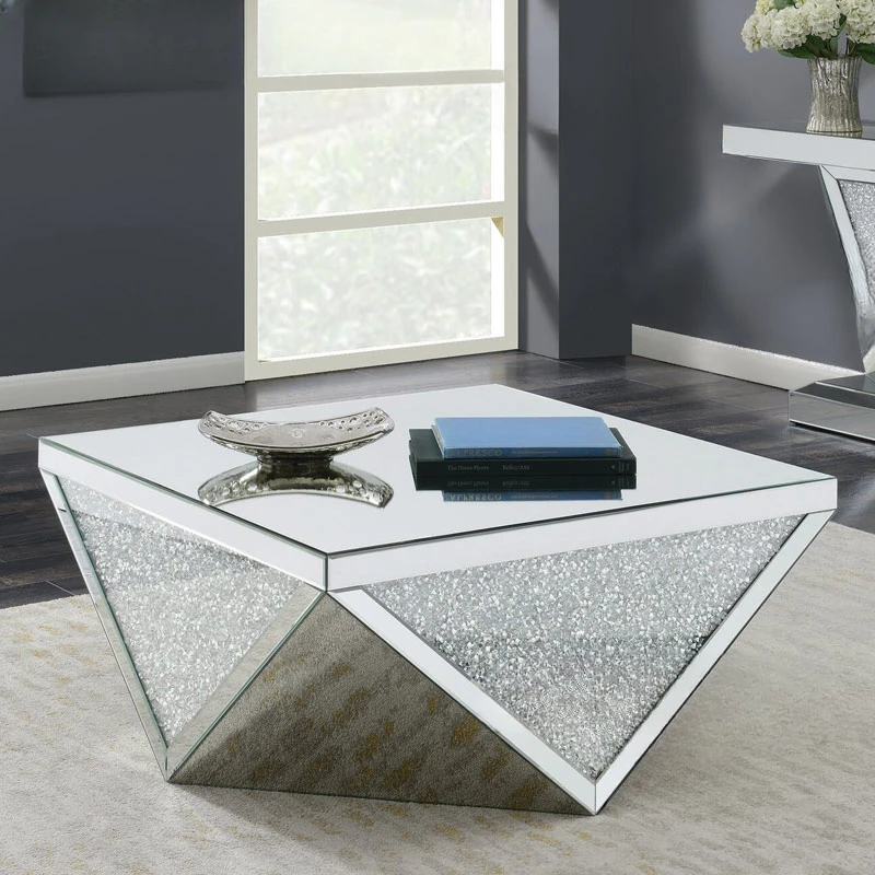 The product can be customized.Light Luxury Modern Tea Table Size Household Tea Table Nordic Fashion Glass Mirror Furniture Net B