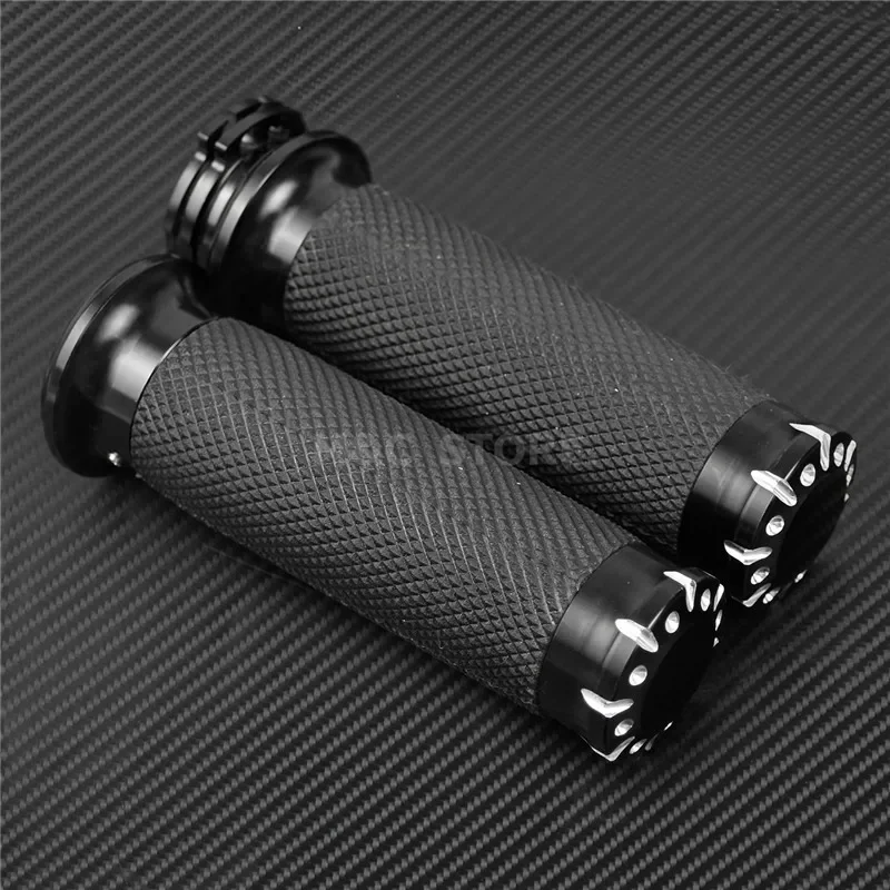 Non-electronic 1.25''mm Rubber Handlebar Hand Grips For Harley Sportster 883 Iron 1200 XL Touring VRSC Dyna Softail Custom CVO