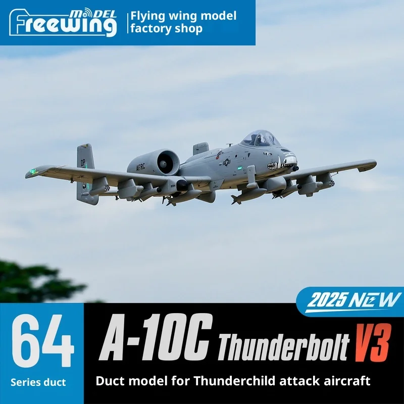 新しい Freewing ダブル 64mm A-10 V3 「ライトニング II」攻撃機 インレットチャンネルモデル 飛行機 RC 固定翼おもちゃ ホビー愛好家向け