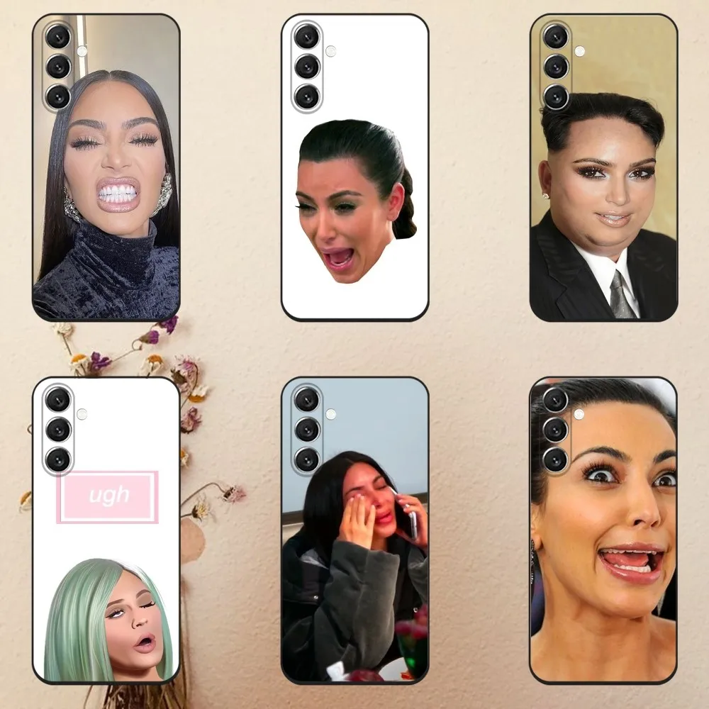 K-Kim K-Kardashian Memes Phone Case For Samsung Galaxy A13,A21s,A22,A31,A32,A52,A53,A71,A80,A91 Soft Black Cover