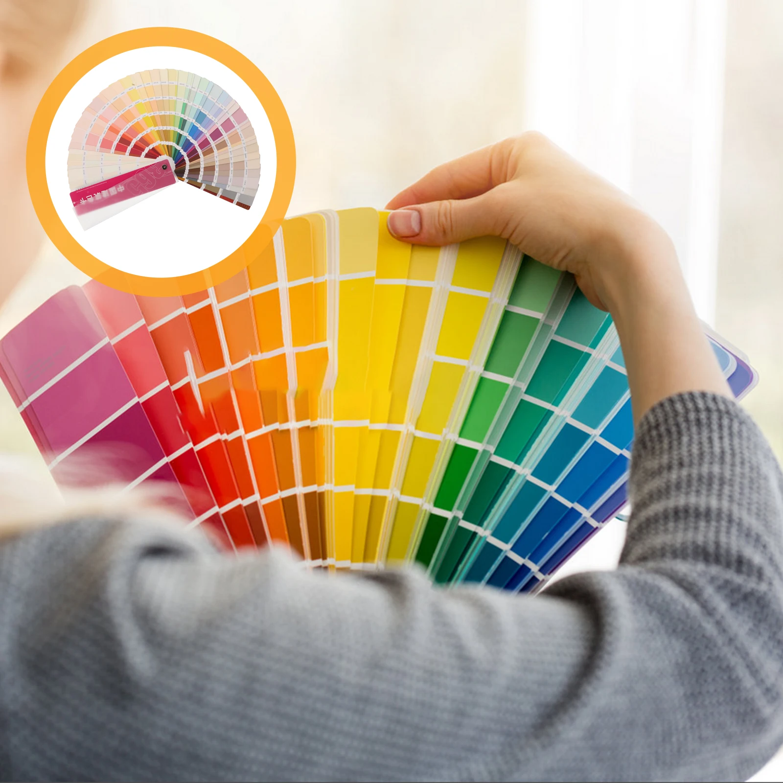 

1 set 365 Colors Paint Sample Cards Plastic Chips Standard Coating Colored Stock Bulk Color Samples Keychains