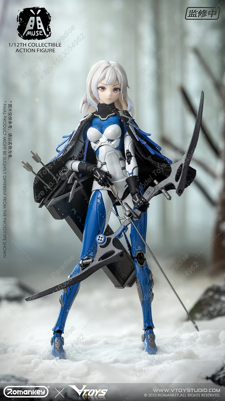 Romankey X VTOYS 1/12 Women Soldier Shooter MUSE Mobile Suit Girl  Full Set 6'' Action Figure Collectible Fans Gifts