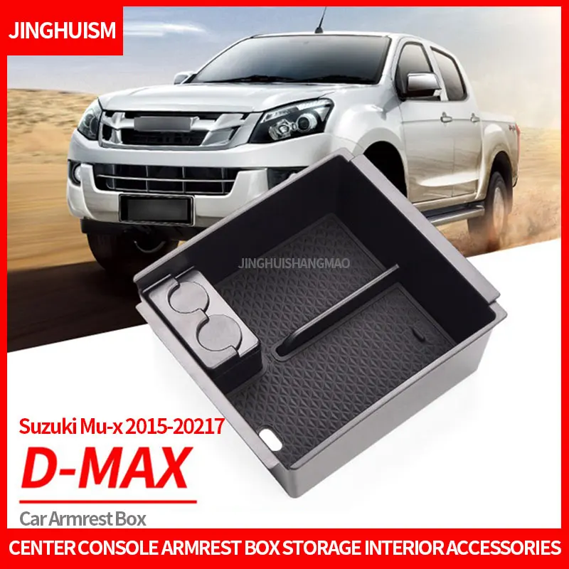 Automotive Armrest Storage Box For Suzuki Mu-x D-max 2015-20217 Radio Organizer ABS Interior Car Accessories Modification