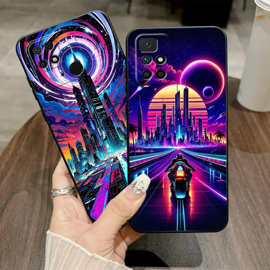 حافظة SCI-FI City لهاتف Xiaomi Redmi 9A 9C 12C 10 A1 A2 Plus K60 13C 9T A5 K40 K50 Gaming 12 غطاء خلفي ناعم #1