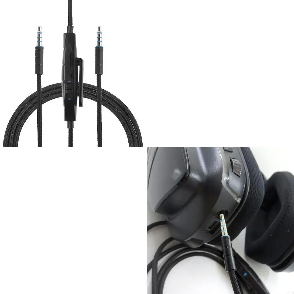 G99B 3.5 ملم كابل صوت لسماعة الأذن مع تحكم مضمن لسماعة رأس الألعاب G633 G933