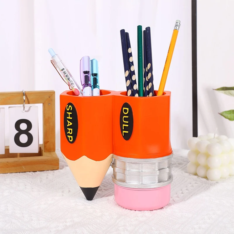 Study Tables Pencil Holder Pencil Pal Organizer Creative Pencil Modeling Pen Type Storage Resin Pen Holder Home Office Storage