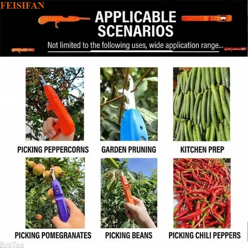Multifunctional Garden Harvest Picker Portable Fruit Vegetable Quick Picking Tool Handheld Pruning Cutter For Farm Picking Work