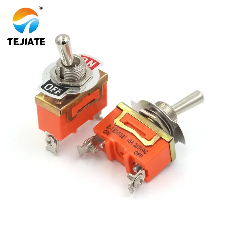 1PCS 12MM 15A 250VAC Micro Switch 2PIN ON-OFF E-TEN1021 Toggle Type Rocker Power Control