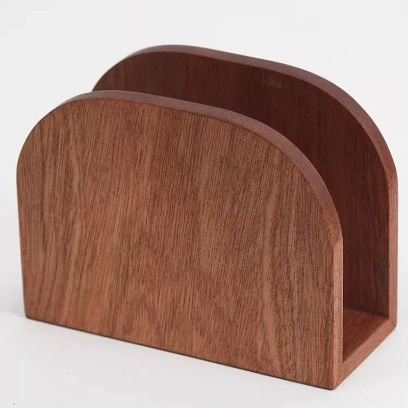 

Solid wood vertical commercial tissue holder napkin paper box wood