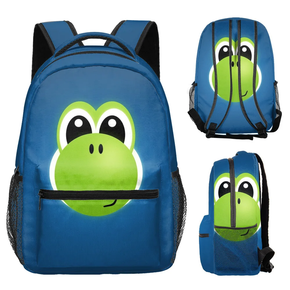 Harajuku Popular Funny Yoshi dinosaur student Bookbag Notebook Backpacks 3D Print Oxford Waterproof Boys/Girls Travel Backpacks