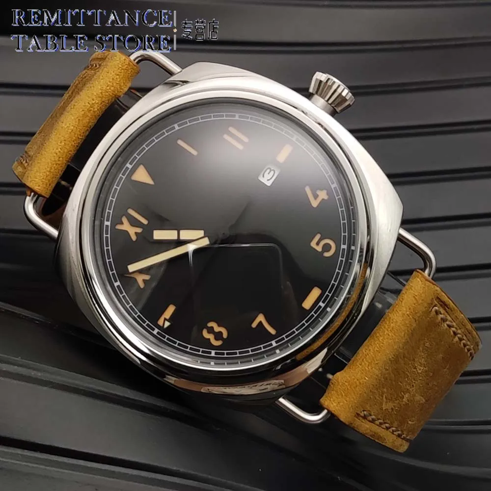 Men's Vintage Automatic NH35 Watch, Stainless Steel Waterproof Case, Leather Strap, Casual Classic Watch