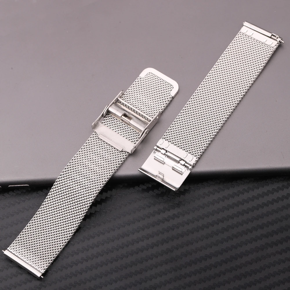 Stainless Steel Mesh Watch Strap Bracelet 16 18 20 22mm Unisex Replacement Band Diverse Colors Quick Release Watchbands