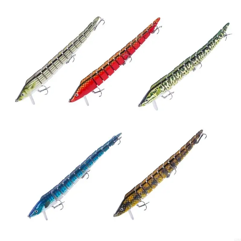 

Рыболовные приманки Crankbait Искусственные приманки с тройным крючком Многошарнирная приманка для плавания 4XBB