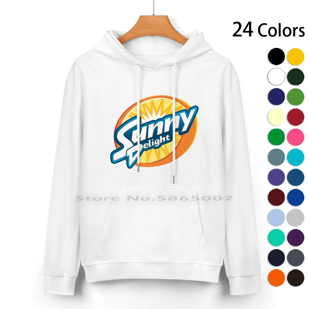 Sunny Delight Pure Cotton Hoodie Sweater 24 Colors Fruit Juice Sunny D Orange Juice 100% Cotton Hooded Sweatshirt For Women Men