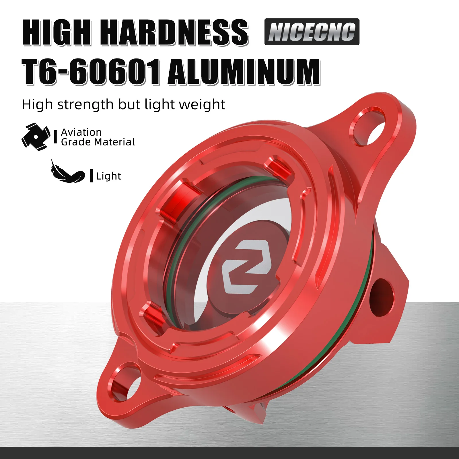NICECNC ATV Oil Filter Cover for Honda TRX450R 2004-2005 High-Temperature Resistance Leakproof Oil Cleaner Cap #11333-HP1-670