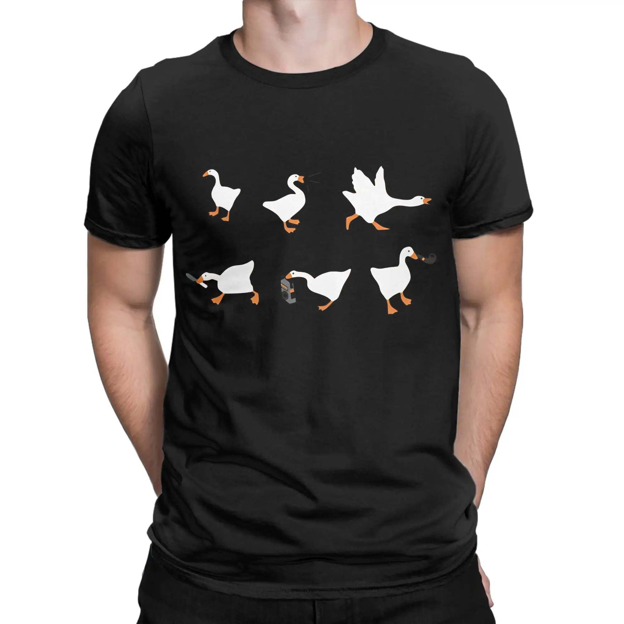 Untitled Goose Become pack Graphic 100% Cotton T-Shirt Untitled Goose Game Tops Tees For Men