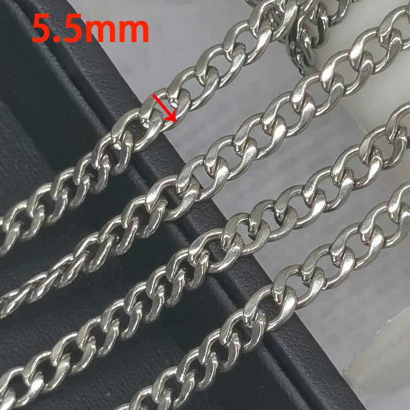 1 meter Stainless Steel Chain 304 Titanium Steel Men\'s Chain Diy Bracelet Necklace Jewelry Accessories Handmade Chain Supplies