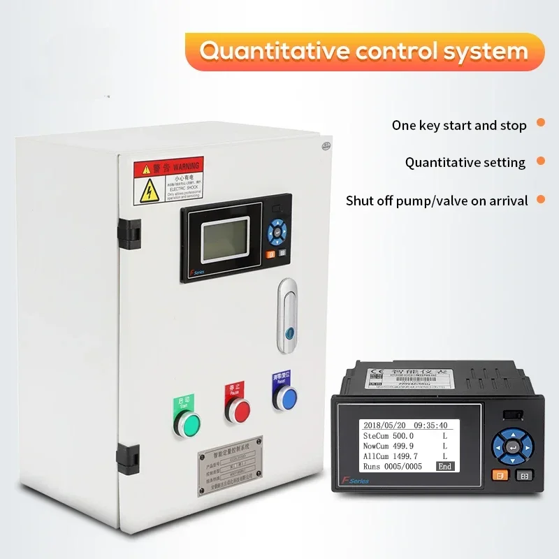 Intelligent DN25 32 40 50 Quantitative Control Cabinet Turbine Water Flow Meter Controller