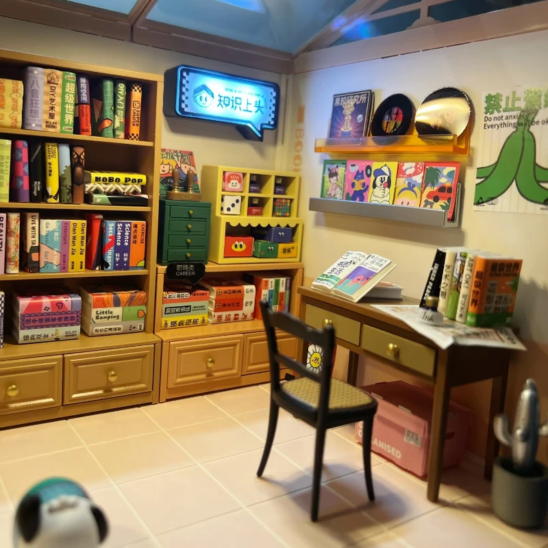 World Cabin Scene DIY Toy Milk Tea Building Blocks Handmade House 3D Assembly Model Girl Miniature Gift Building Blocks