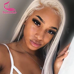 #60 Wear Go Glueless Wig 13X6 HD Platinum Ash Blonde Colored Lace Front Wig Pre Plucked 13X4  White Lace Frontal Wigs For Women