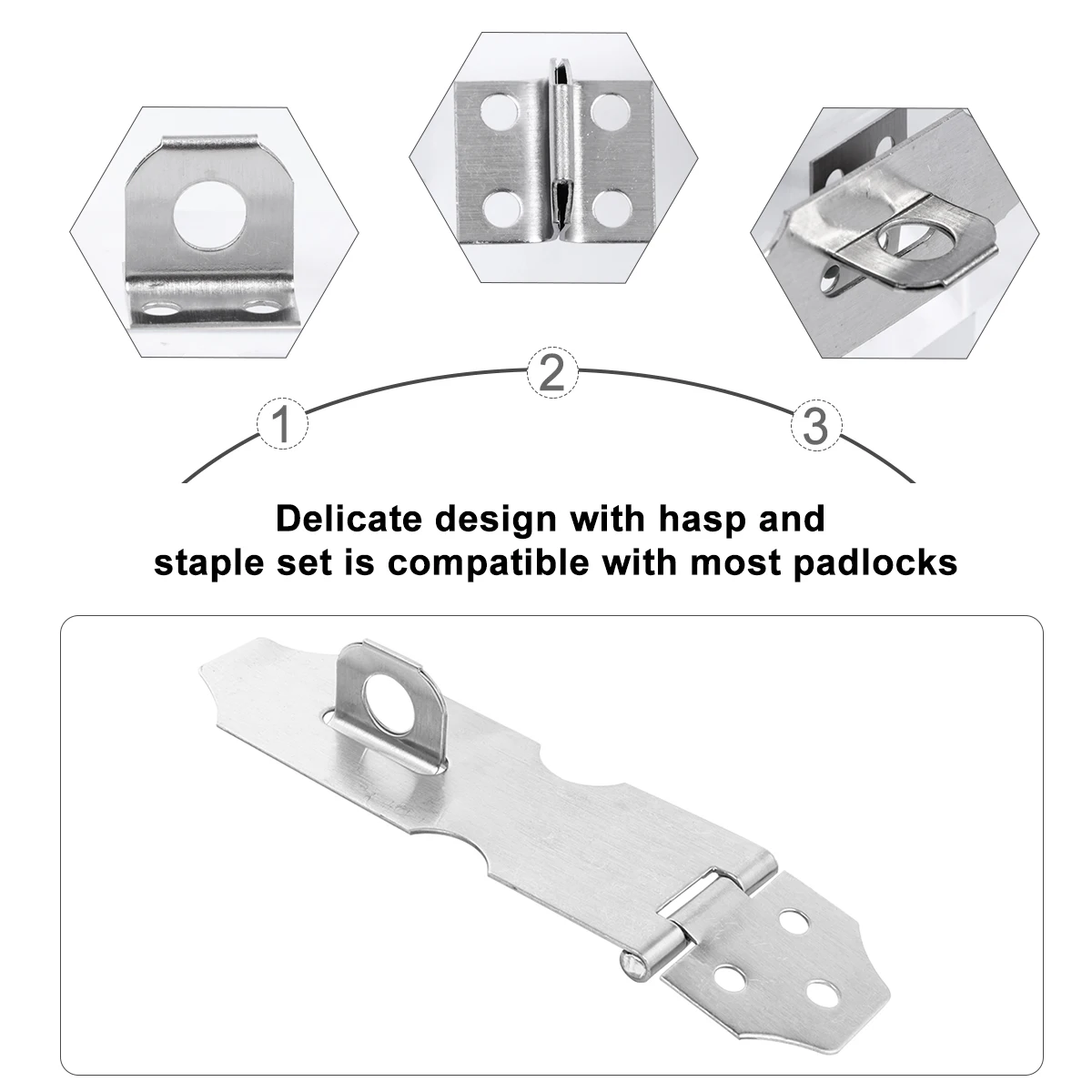 

20pcs Stainless Padlock Hasp Lock Heavy Duty Hasp Padlock Latch 25mm Door Clasp Secure Reliable Cabinet Hardware