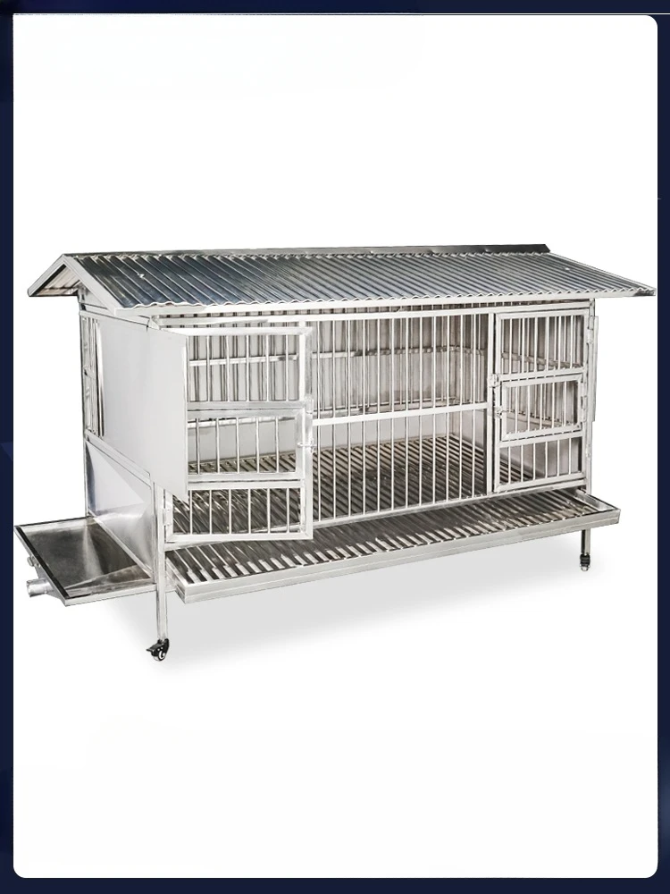 

Stainless steel chicken cage outdoor large anti weasel breeding automatic egg collecting chicken house dedicated to rain