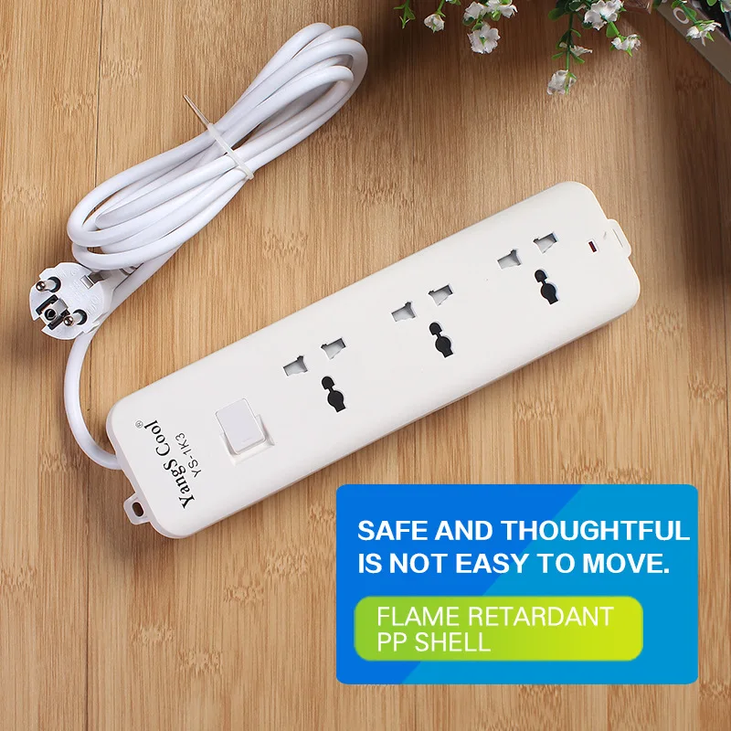 2 meter Travel 100V-250V UK Universal Multi Outlet Strip Extension Power Strip EU Plug Adapter US Socket Cable Line