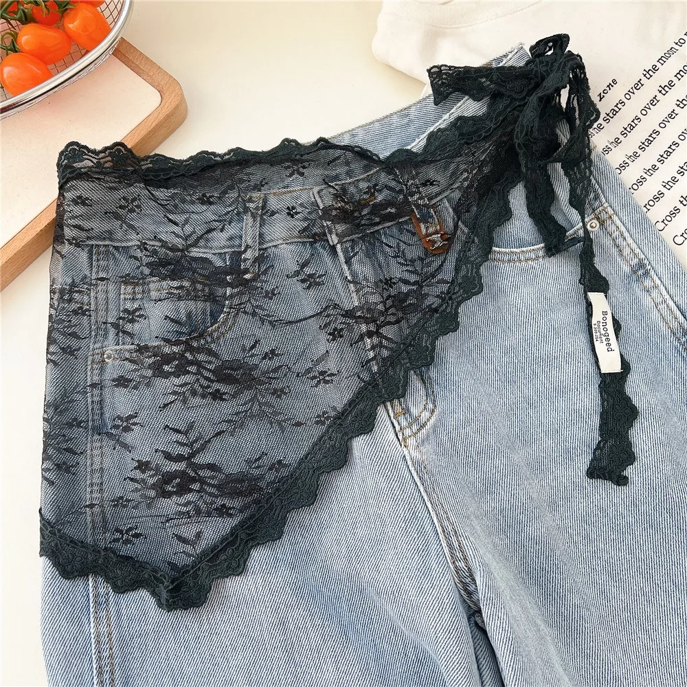 

Fashion Polyester Fiber Lace Half Skirt Stacked Soft Butt Curtain Skirt Covering Overskirt Women