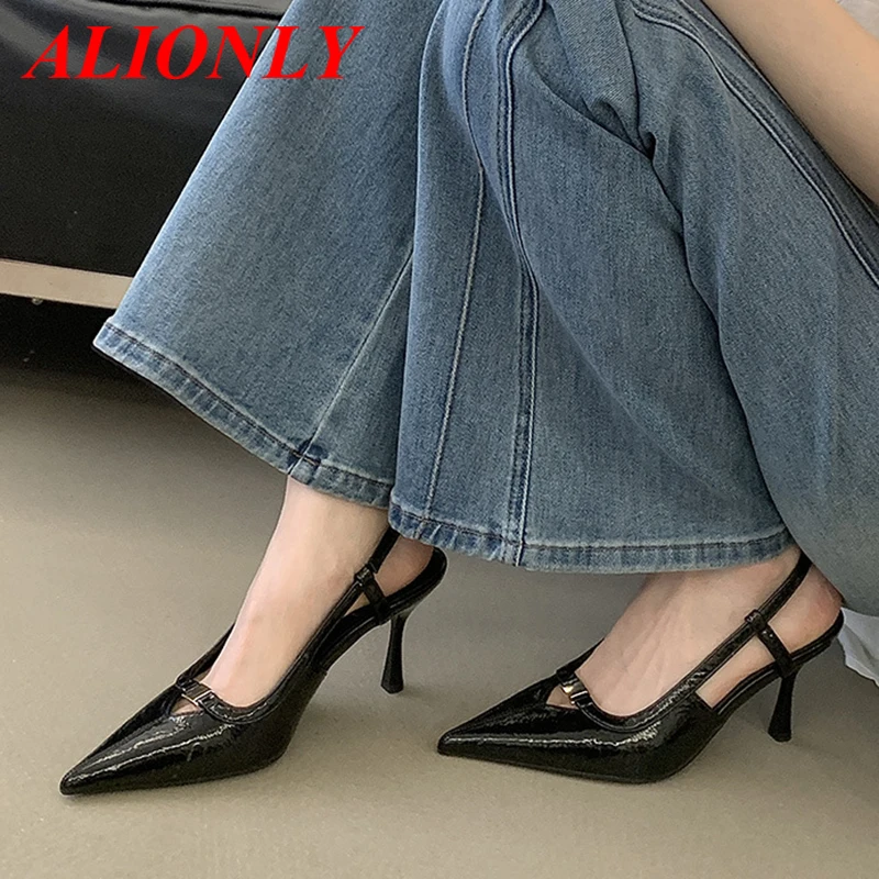 

Alionly 2026 New Fashion Style Open Toe Sandals Women Sexy Thin Heels Crystal Diamond Ankle Strap Nightclub Party Shoes