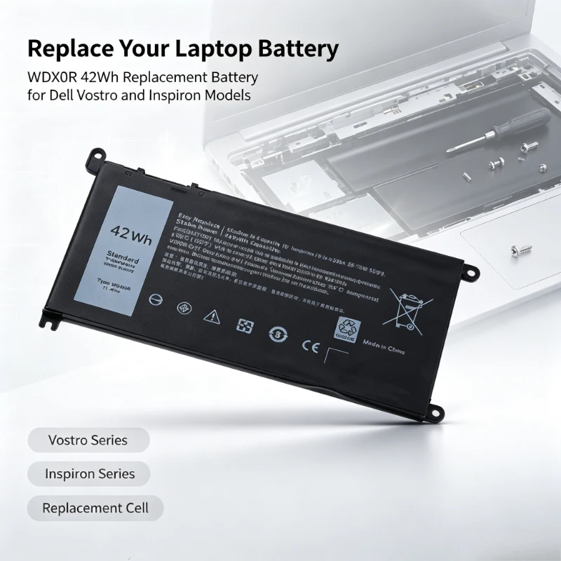 WDX0R Laptop Battery For D ELL Vostro 5468 5471 5568 Inspiron 17 5770 5767 5765 15 5584 5567 7560 3583 5538 5567 42WH