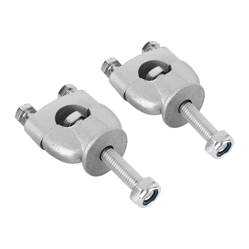 1 Pair 7/8\' 22mm Silver Handle Bar Mount Mounting Riser Clamp For ATV Motorcycle