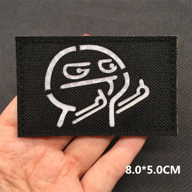 3D Funny Patches IR Reflective Tactical Patches on Backpack Vest Clothing A/B/O POS Morale Badges Laser Cutting DIY Asessories