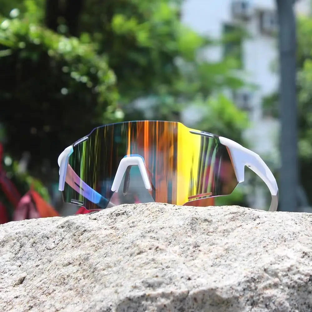 Clear  Sports Sunglasses Wrap Around UV Protection Biking Eyewear Ventilated Non-slip Cycling Goggles Men